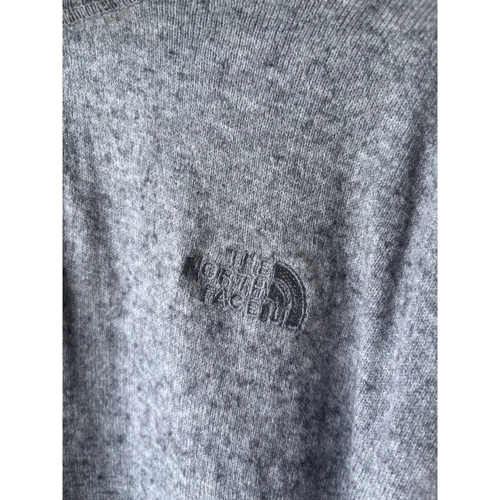 The North Face Men's XXL Gray 1/4 Zip Pullover Sweater Cotton Wool Blend